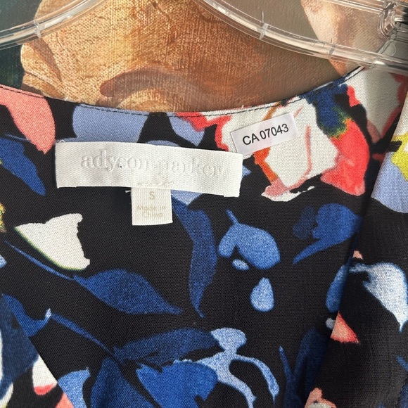 Adyson Parker Navy Floral Blouse S - Picture 3 of 14